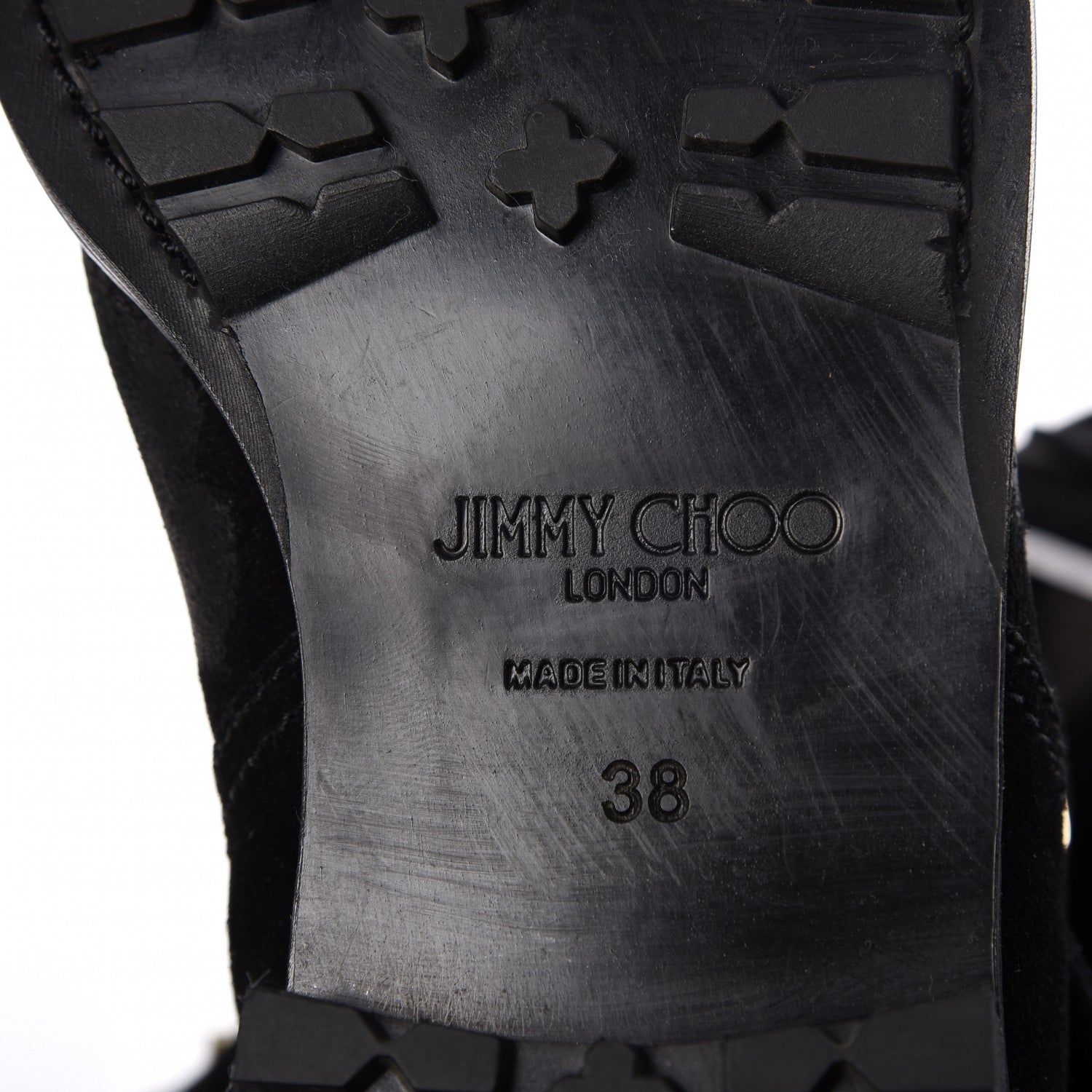 Jimmy Choo Distressed Waxed Leather Studded Biker Moto Boot 38 Black 8 of 9