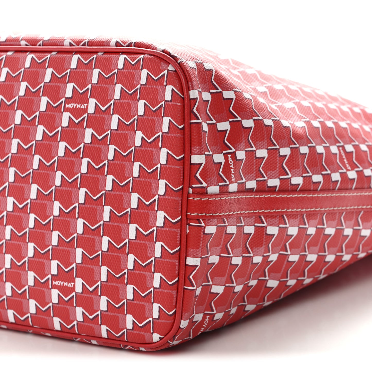 Calfskin Canvas M Tote MM Red
