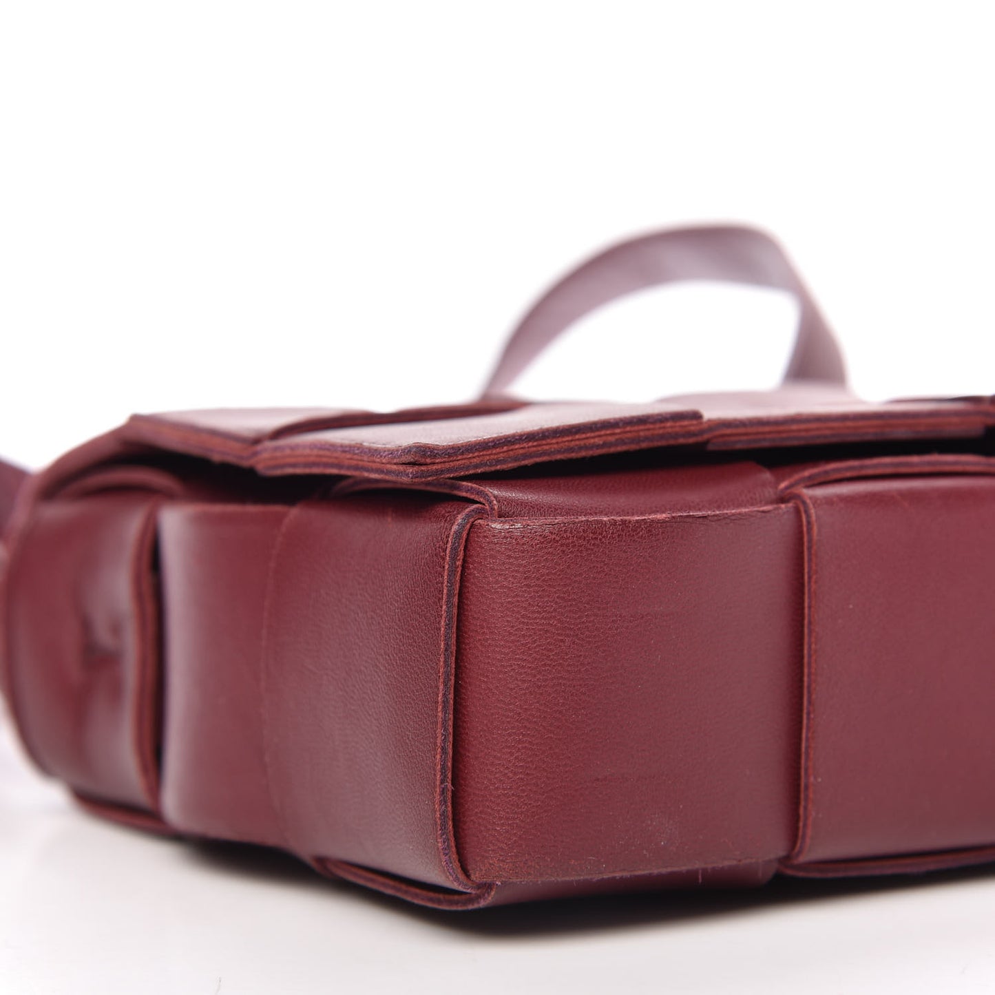 Lambskin Maxi Intrecciato Cassette Crossbody Bag Bordeaux