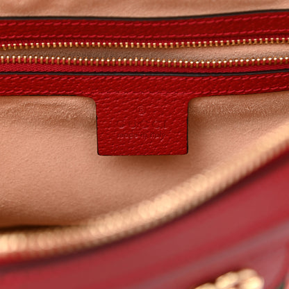 Gucci GG Supreme Monogram Flora Web Small Ophidia Top Handle Shoulder Bag Hibiscus Red 7 of 12