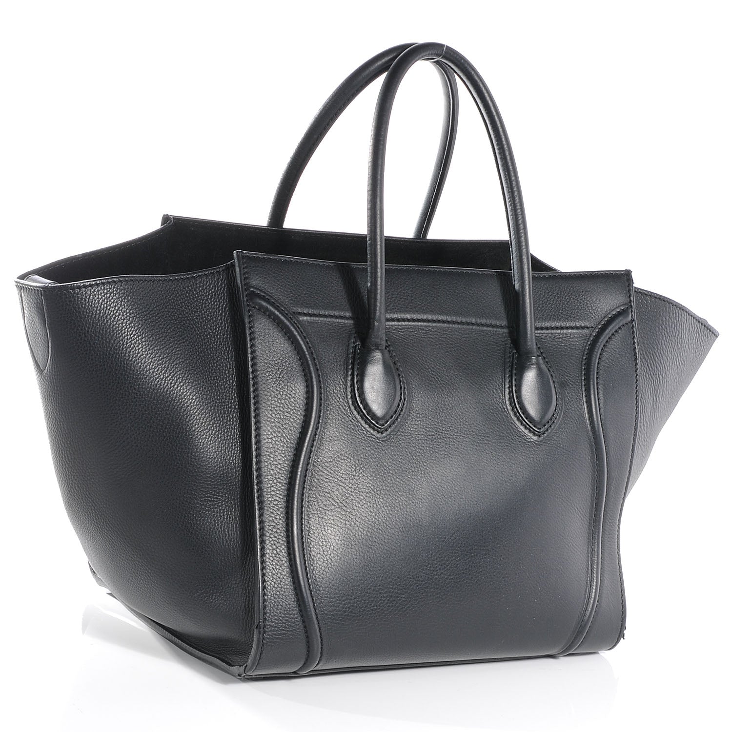 Celine Supple Calfskin Medium Phantom Luggage Black 3 of 7