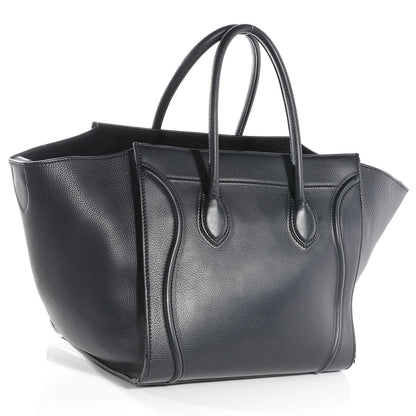 Celine Supple Calfskin Medium Phantom Luggage Black 3 of 7
