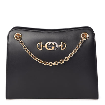 Gucci Calfskin Zumi Frame Crossbody Bag Black 1 of 11