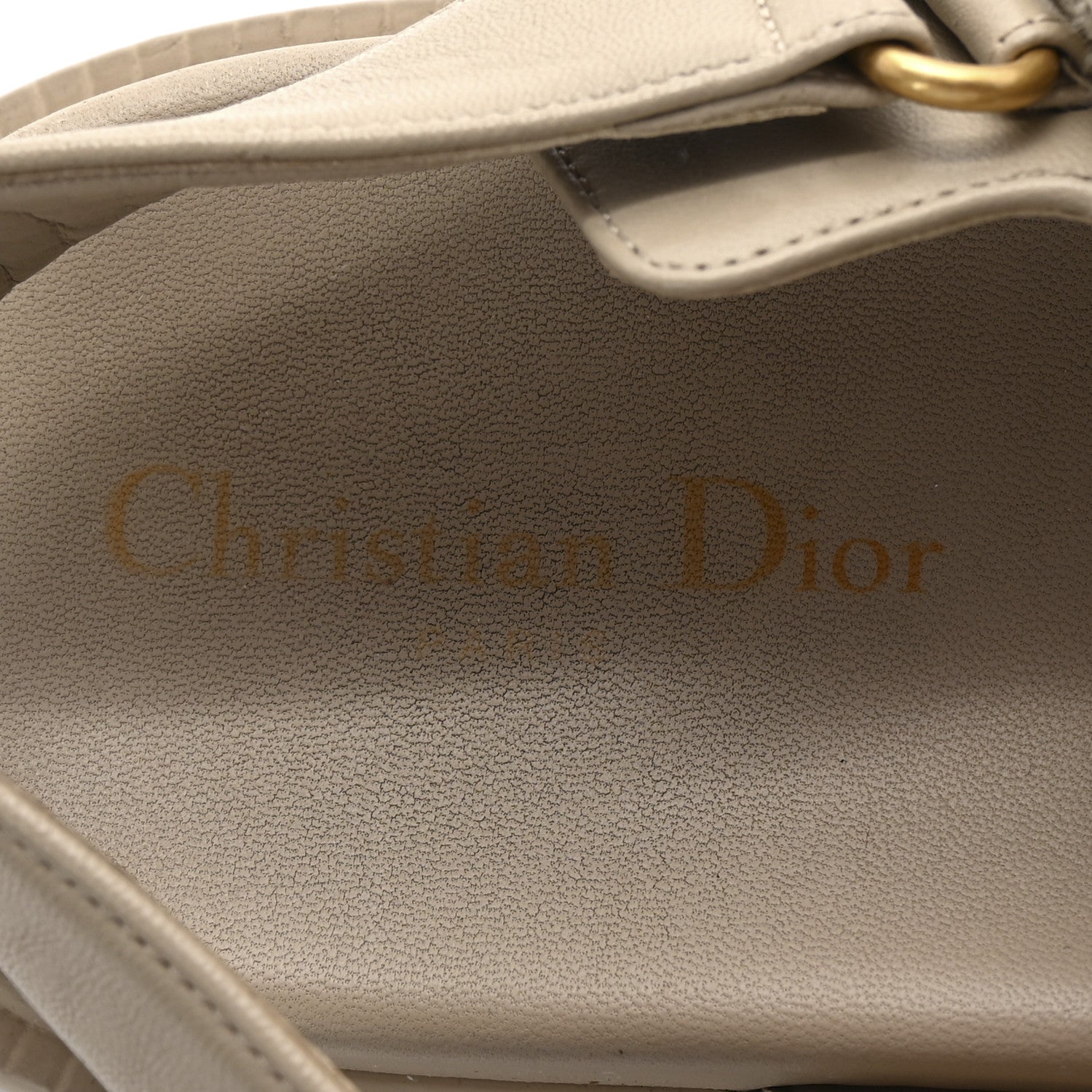 Christian Dior Lambskin Dioract 10mm Sandals 41 Off White 8 of 9