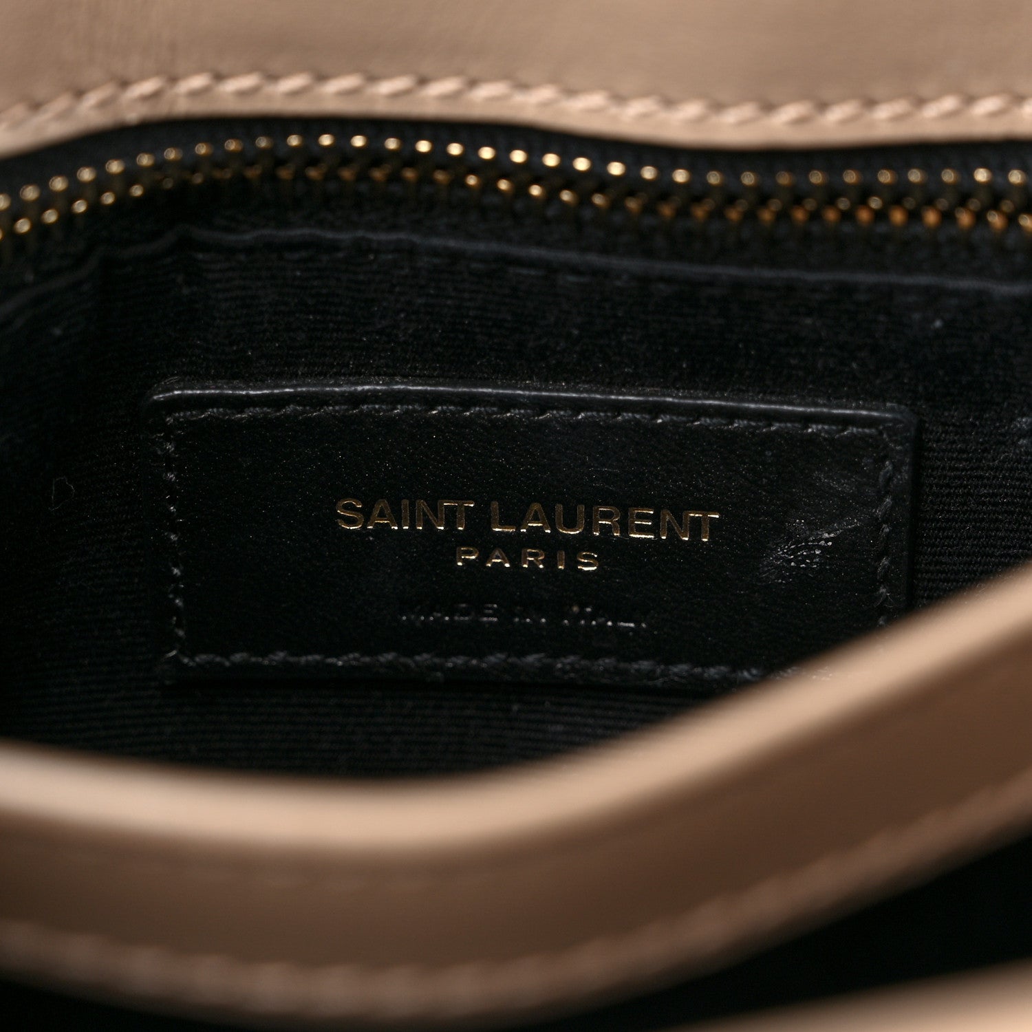 Saint Laurent Calfskin Y Quilted Monogram Toy Loulou Crossbody Bag Dark Beige 8 of 10