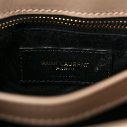 Saint Laurent Calfskin Y Quilted Monogram Toy Loulou Crossbody Bag Dark Beige 8 of 10
