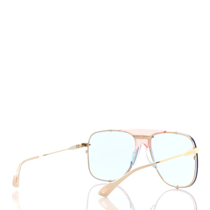 Gucci Metal Square Frame Sunglasses GG0739S Blue 4 of 9