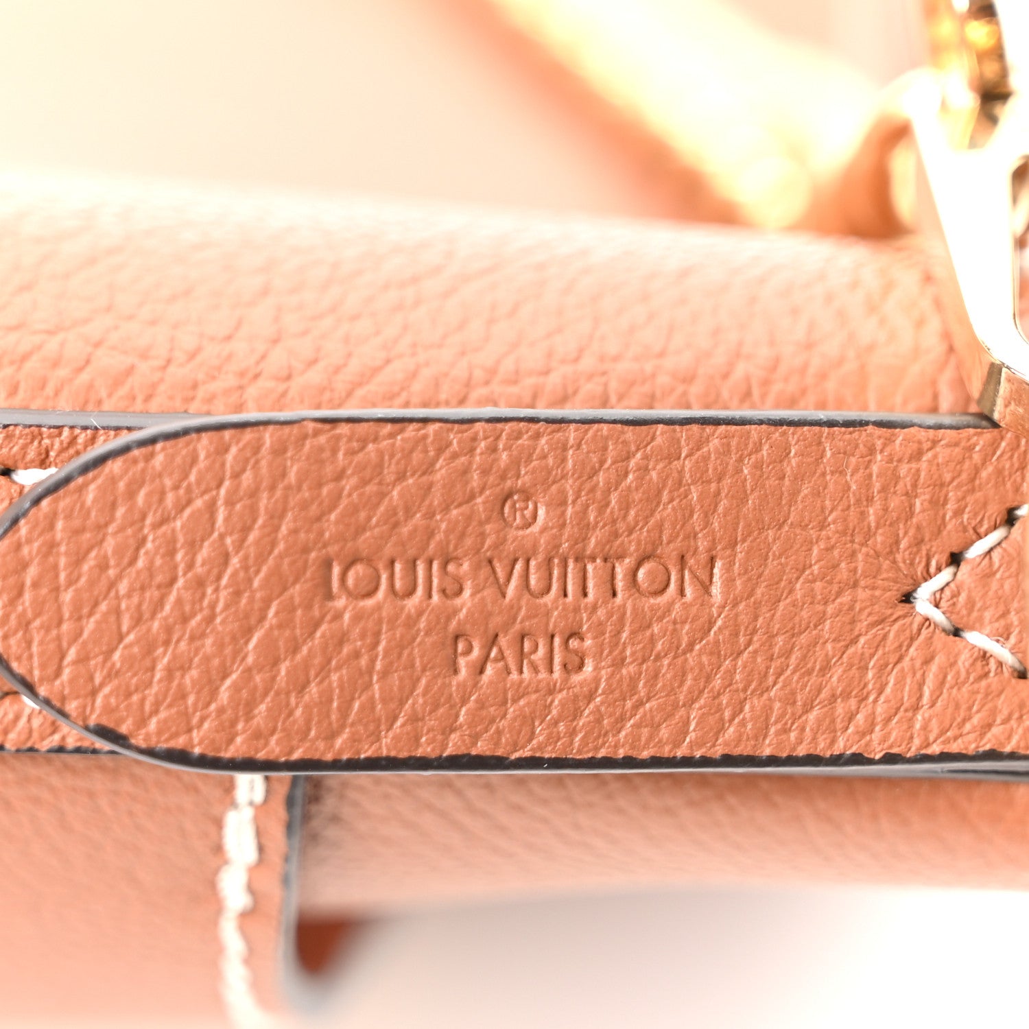 Louis Vuitton Calfskin Lock and Walk Bucket Cognac 1843966