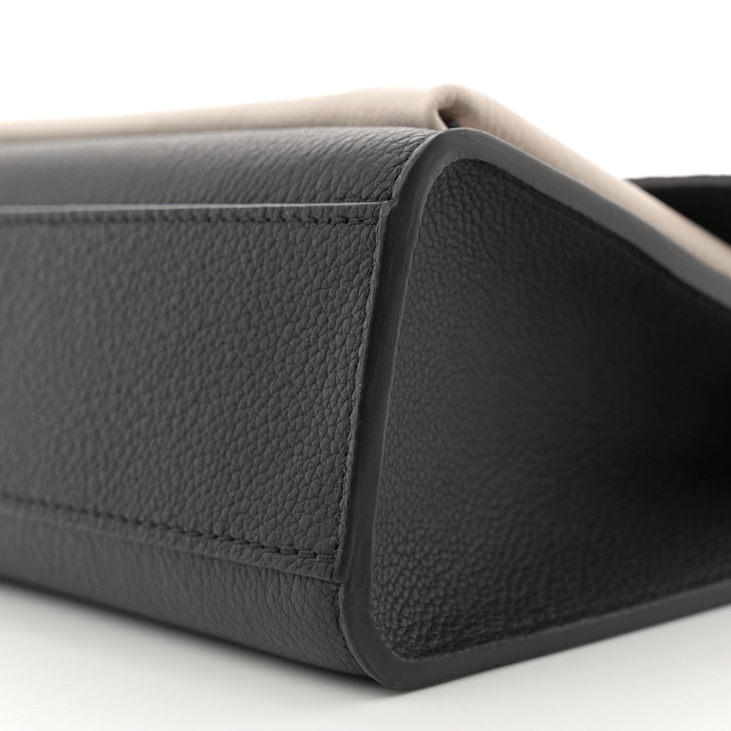 Soft Calfskin Mylockme Chain Bag BB Black Creme