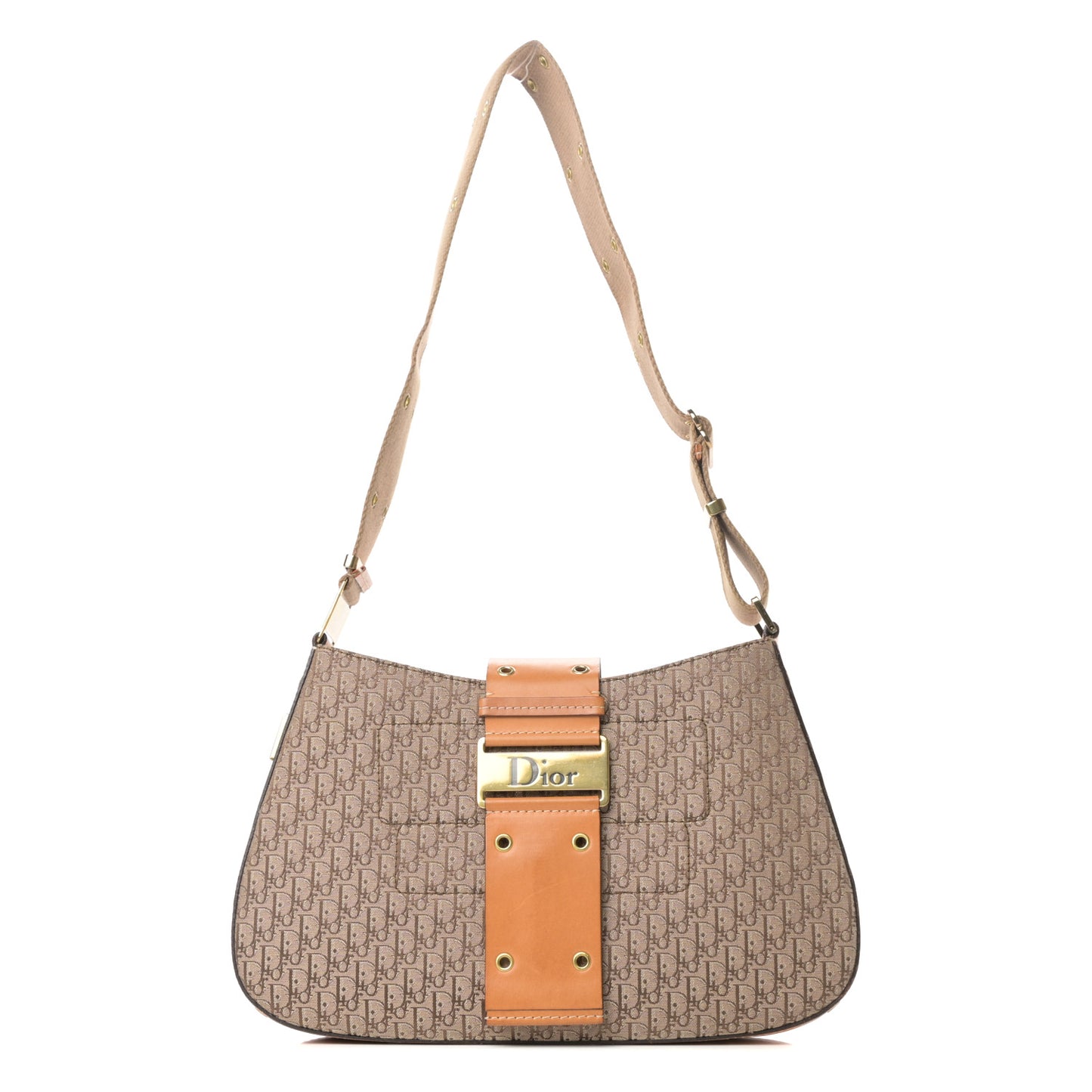 Calfskin Monogram Street Chic Large Columbus Ave Beige