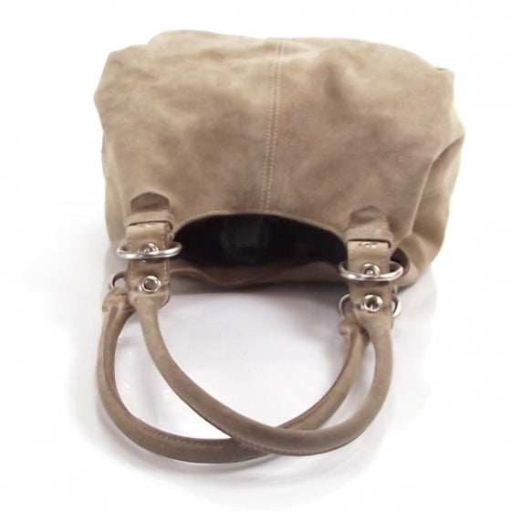 Suede Tote Beige