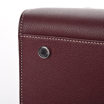 Saint Laurent Grained Calfskin Topstitch Small Classic Sac De Jour Rouge Legion 9 of 10