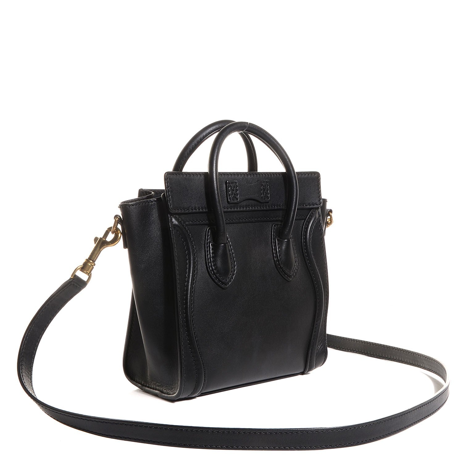 Celine Smooth Calfskin Nano Luggage Black 3 of 8