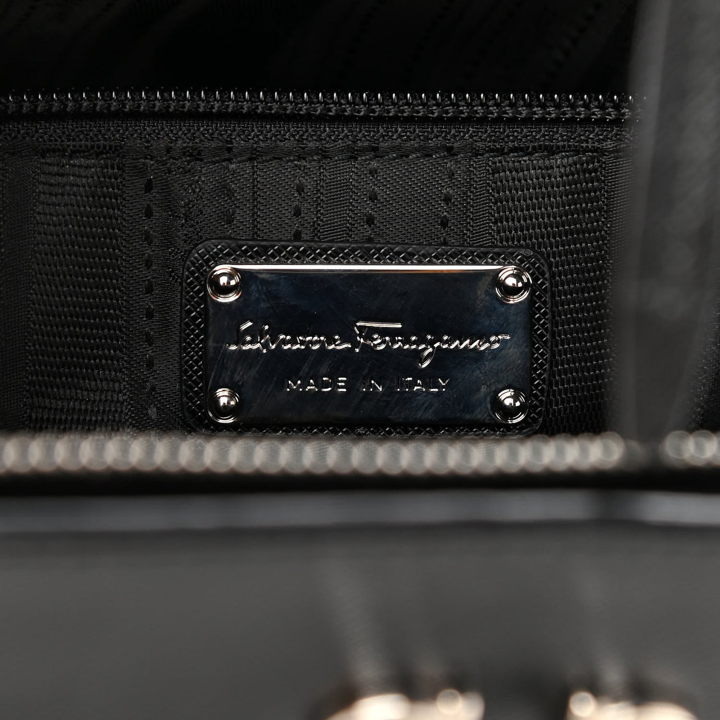 Printed Calfskin Briana Tote Black