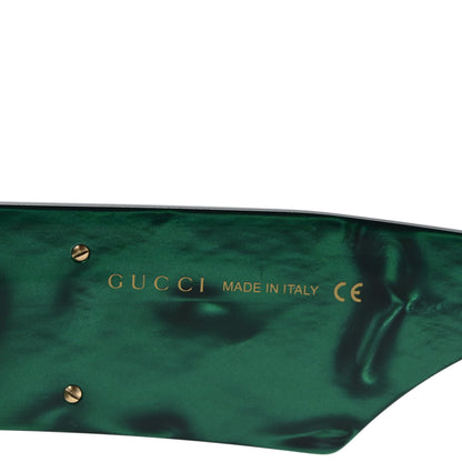 Gucci Acetate Square Frame Sunglasses GG0956S Green Black 5 of 7