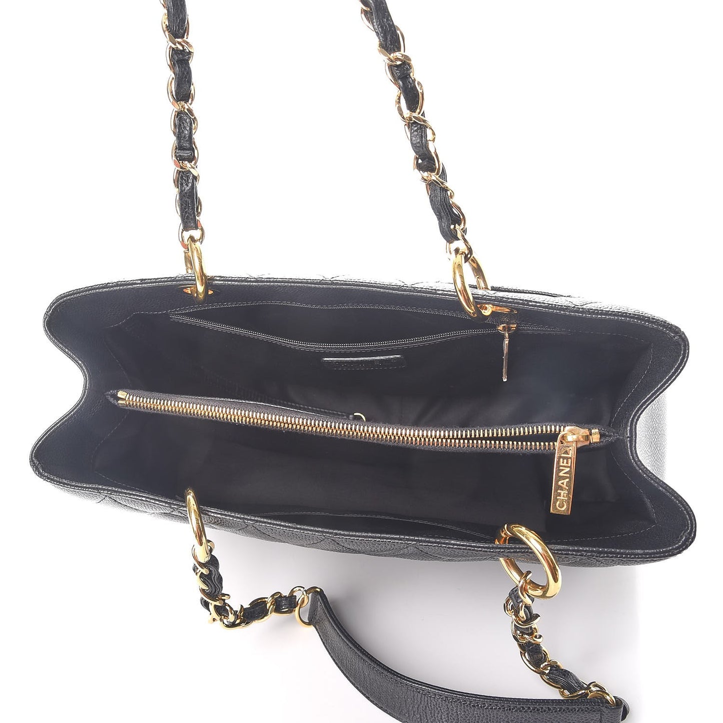 Caviar Quilted Grand Shopping Tote GST Black