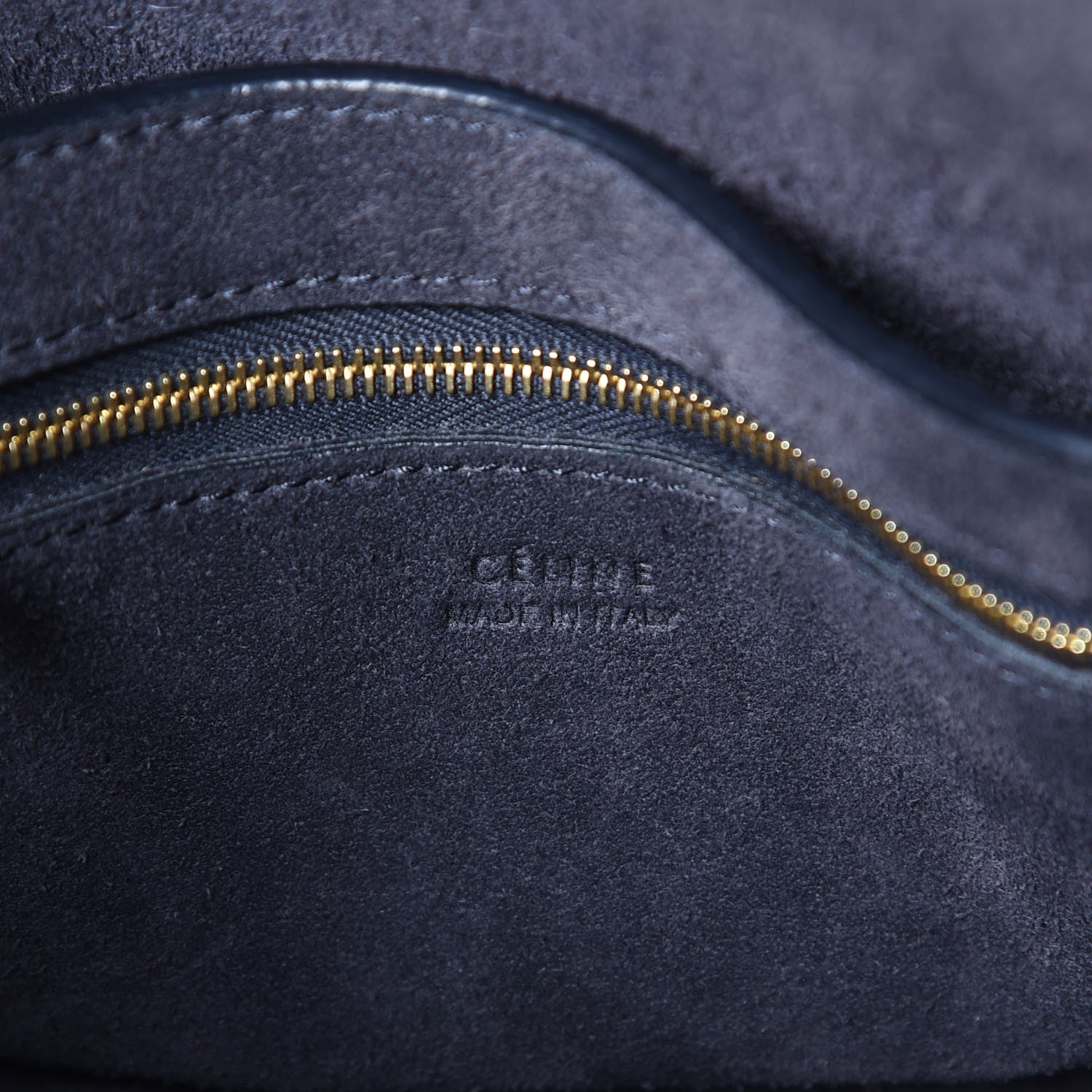 Celine Soft Grained Calfskin Small Sangle Bucket Bag Navy 6 of 11