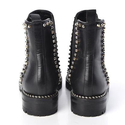 Christian Louboutin Calfskin Studded Chasse A Clou Flat Chelsea Boots 39 Black 7 of 9