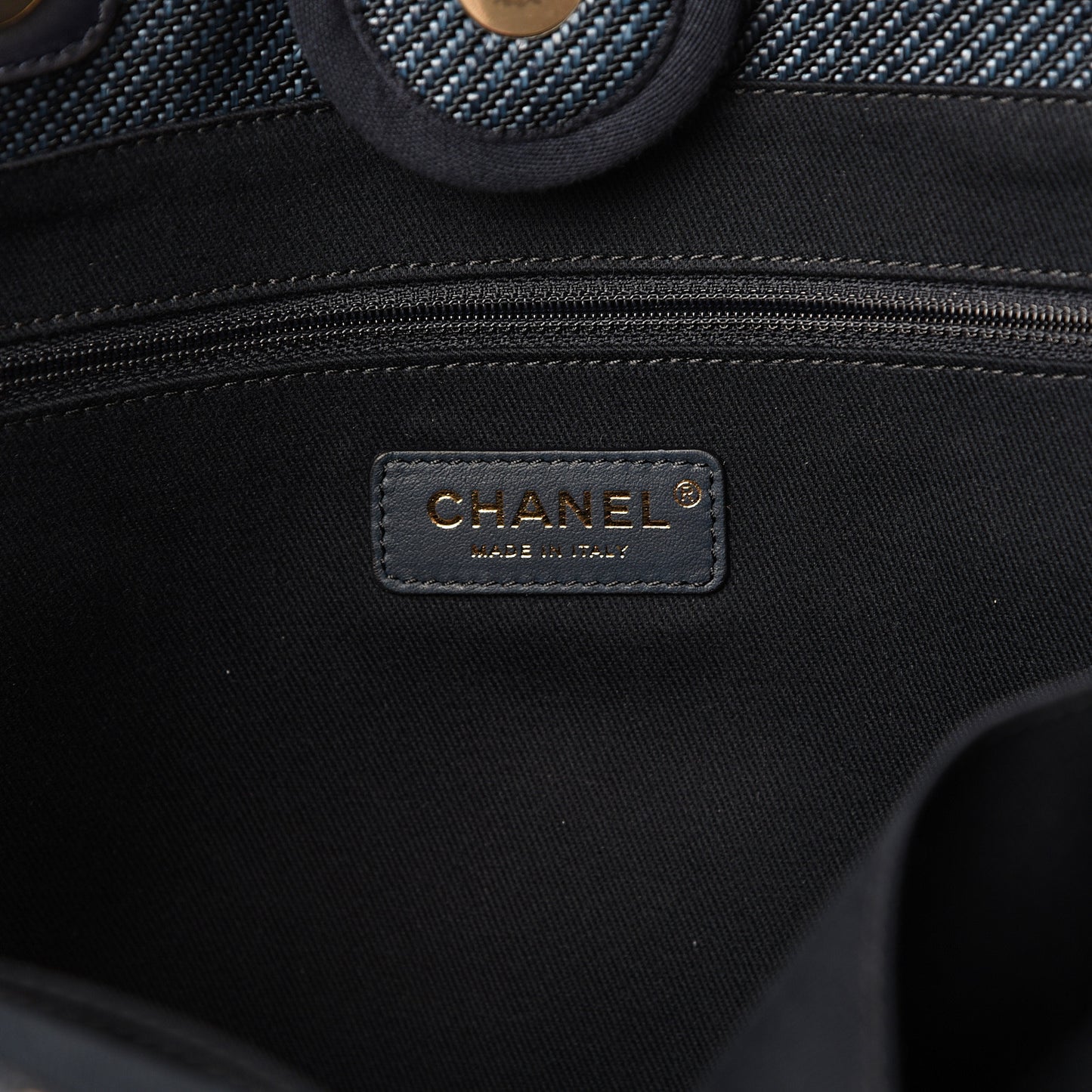 Denim Small Deauville Tote Dark Blue