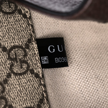 Gucci GG Supreme Monogram Web Small Neo Vintage Double Flap Messenger Bag Beige New Acero 13 of 14