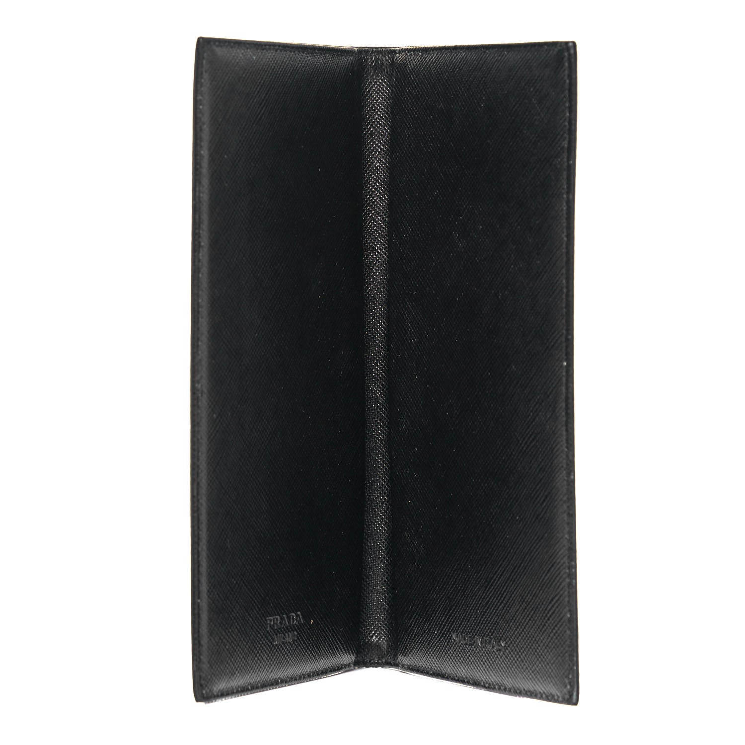 Prada Nylon Saffiano Checkbook Cover Black 5 of 7