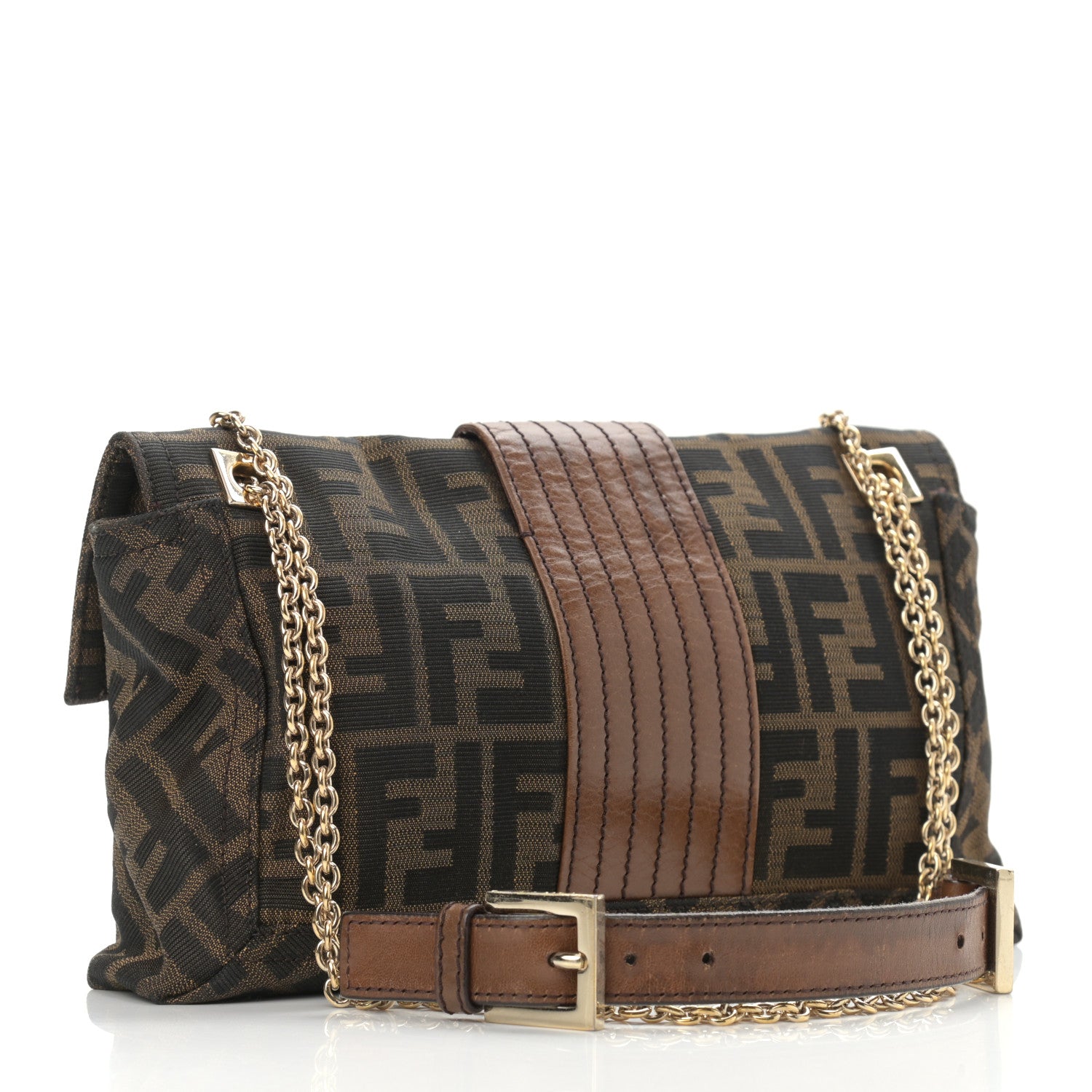 Fendi Zucca Maxi Baguette Bag Tobacco 4 of 12