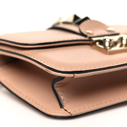 Valentino Garavani Vitello Mini Glam Lock Rockstud Flap Poudre 8 of 11