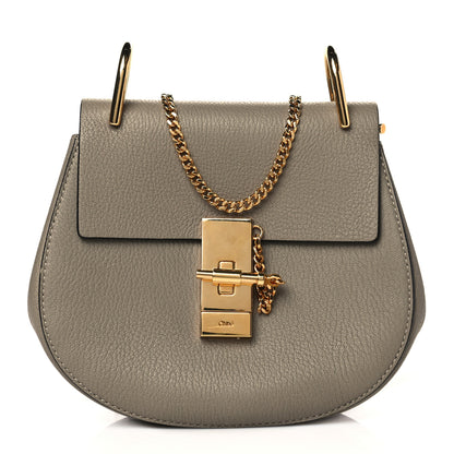 Chloe Grained Lambskin Mini Drew Shoulder Bag Motty Grey 1 of 10