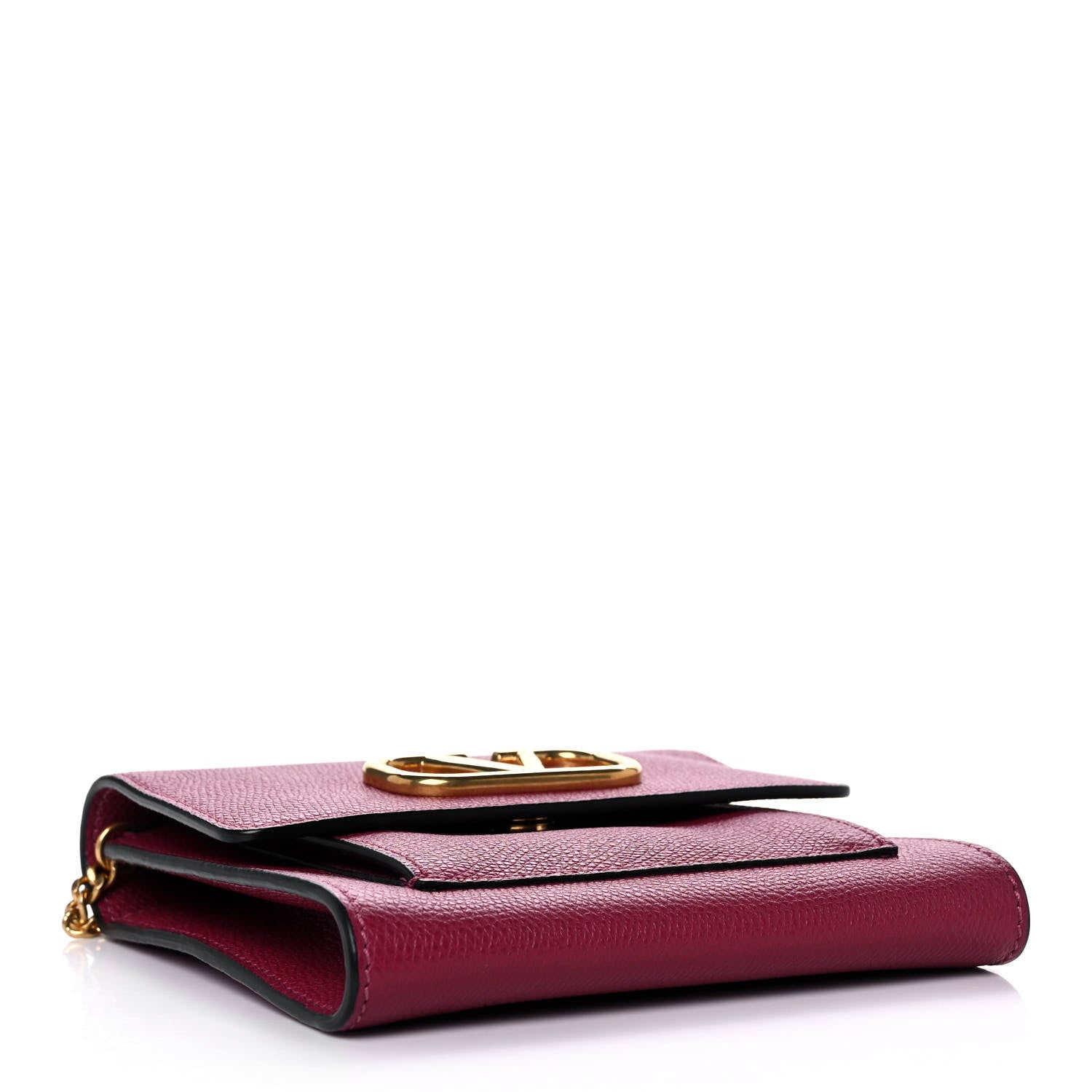 Valentino Garavani Grainy Calfskin VLogo Crossbody Bag Raspberry 4 of 9