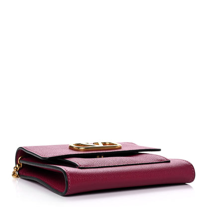 Valentino Garavani Grainy Calfskin VLogo Crossbody Bag Raspberry 4 of 9