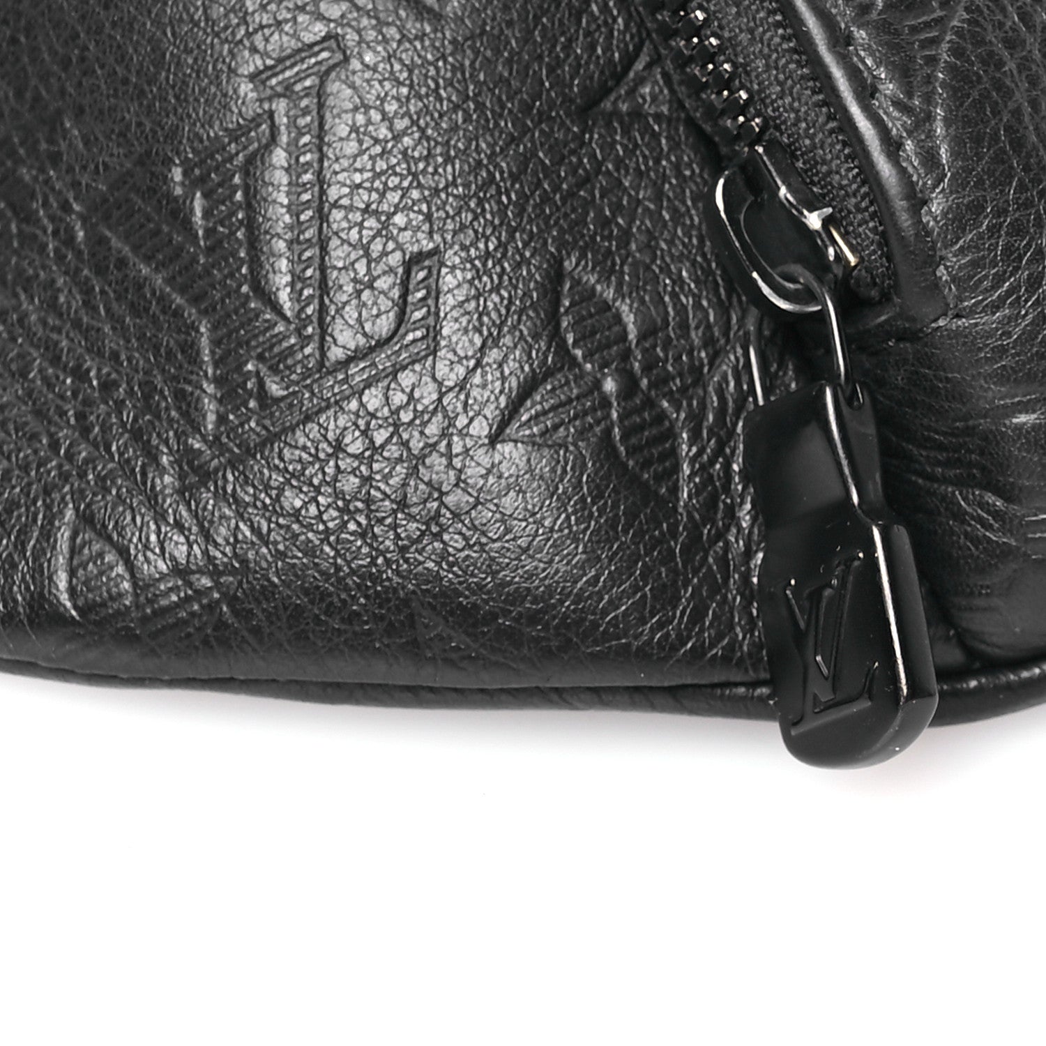 Louis Vuitton Calfskin Monogram Shadow Rush Bumbag Black 8 of 9