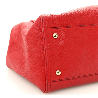 Gucci Pebbled Calfskin Medium Soho Shoulder Bag Tabasco Red 9 of 10
