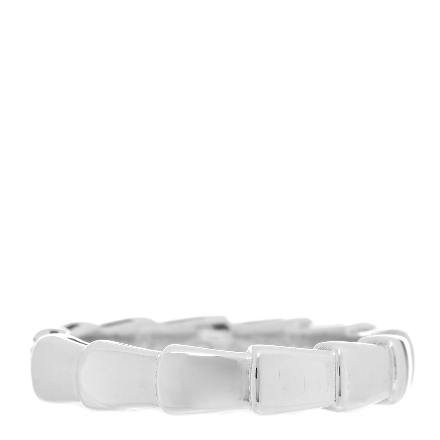 18K White Gold Serpenti Viper Band Ring 48 4.5