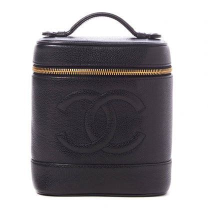 Chanel Caviar Vanity Cosmetic Case Black 1 of 9