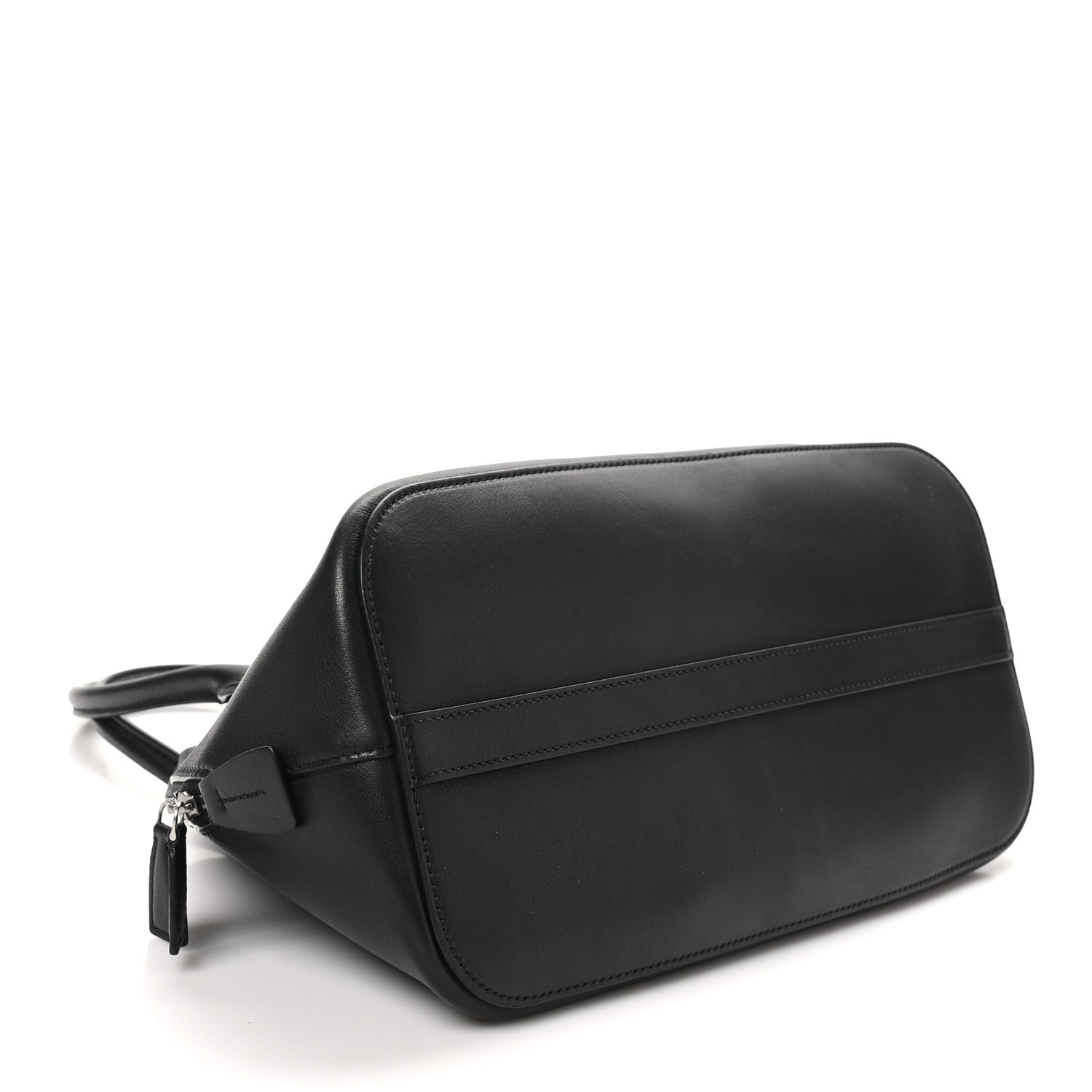 The Row Polished Saddle Calfskin Medium Devon Bag Black 7 of 17