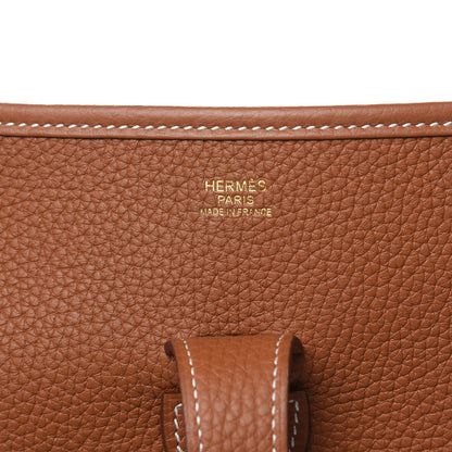 Hermes Taurillon Clemence Evelyne III GM Gold 6 of 11