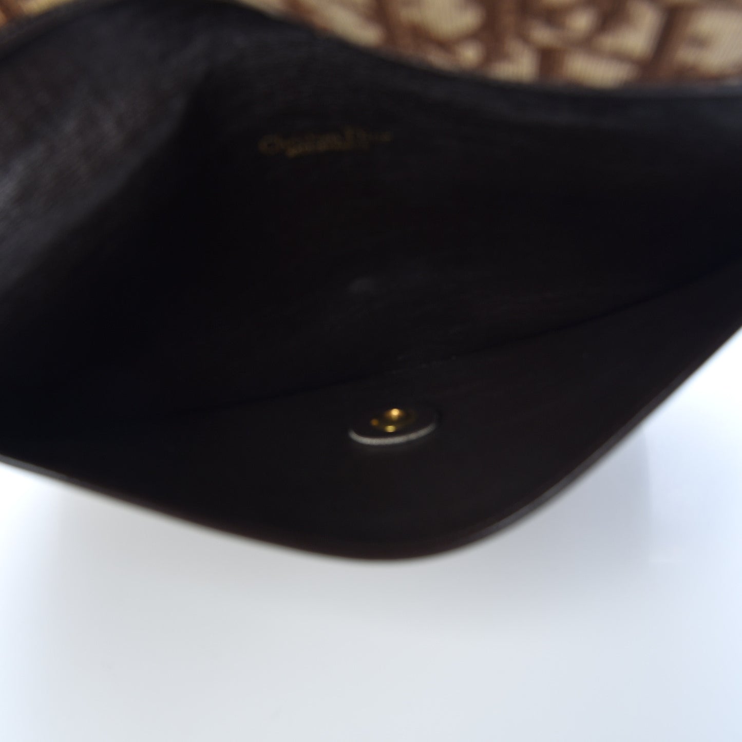 Monogram Envelope Flap Clutch Brown