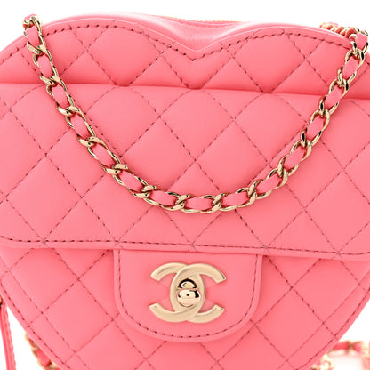 Chanel Lambskin Quilted CC In Love Heart Bag Pink 8 of 10