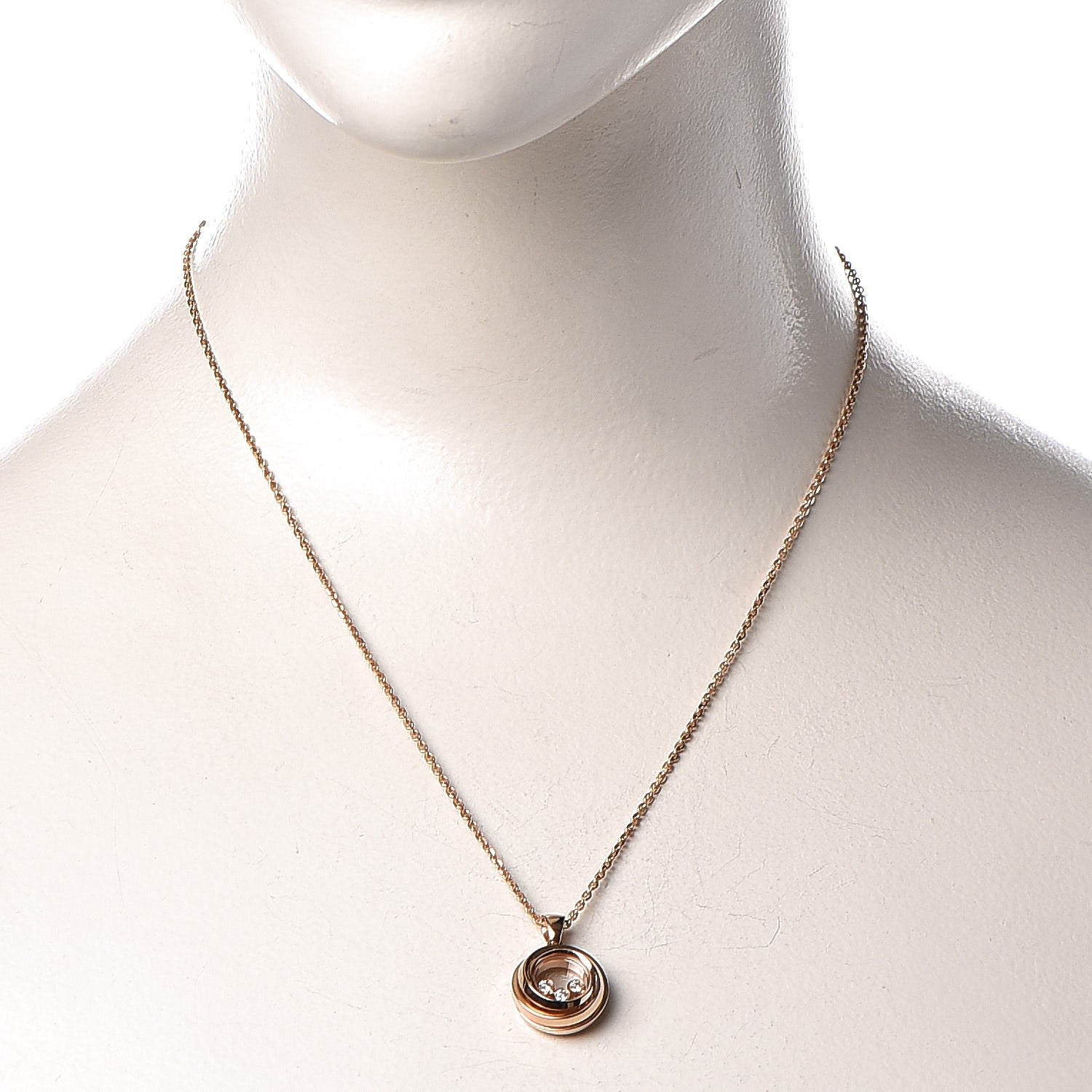Chopard 18K Rose Gold Diamond Happy Emotions Pendant Necklace 2 of 8