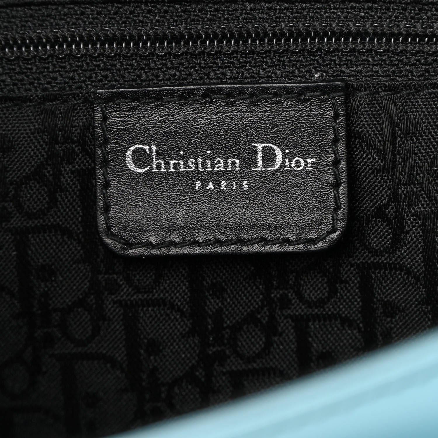Christian Dior Coated Canvas Crystal Hardcore Bag Light Blue 6 of 10