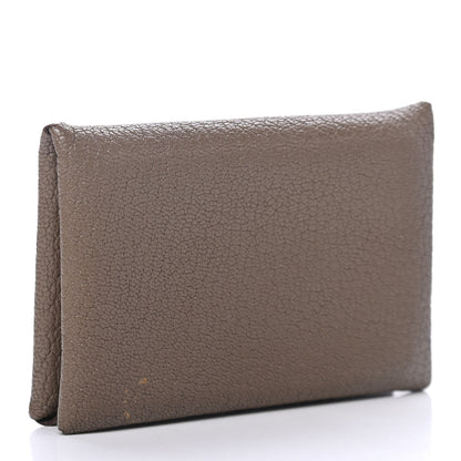 Hermes Chevre Mysore Calvi Card Case Etoupe 2 of 4