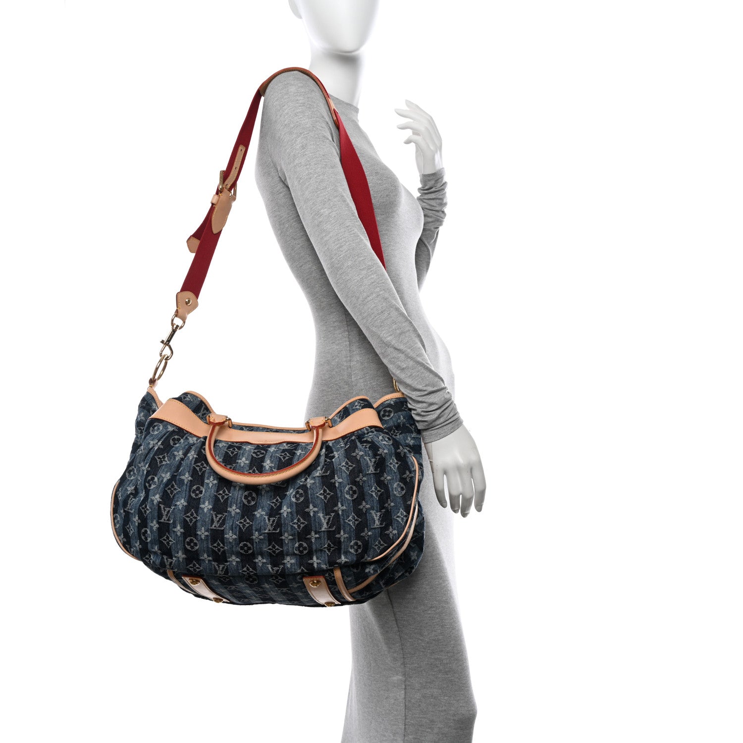 Louis Vuitton Denim Raye Cabas GM 2 of 14