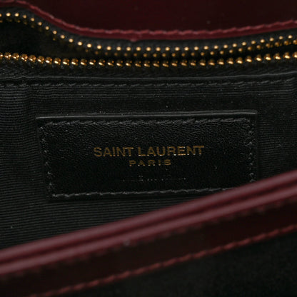 Saint Laurent Velvet Y Quilted Monogram Toy Loulou Crossbody Bag French Burgundy 6 of 9