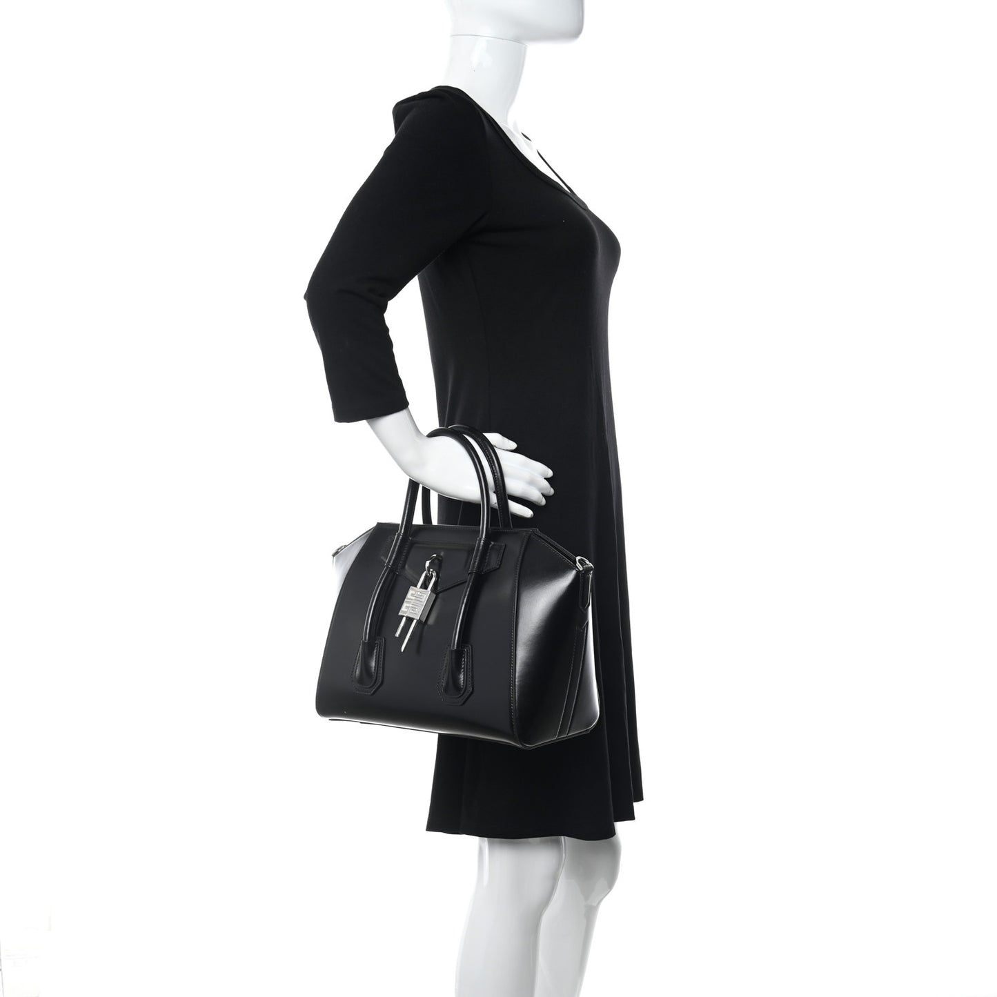 Box Calfskin Small Lock Antigona Shoulder Bag