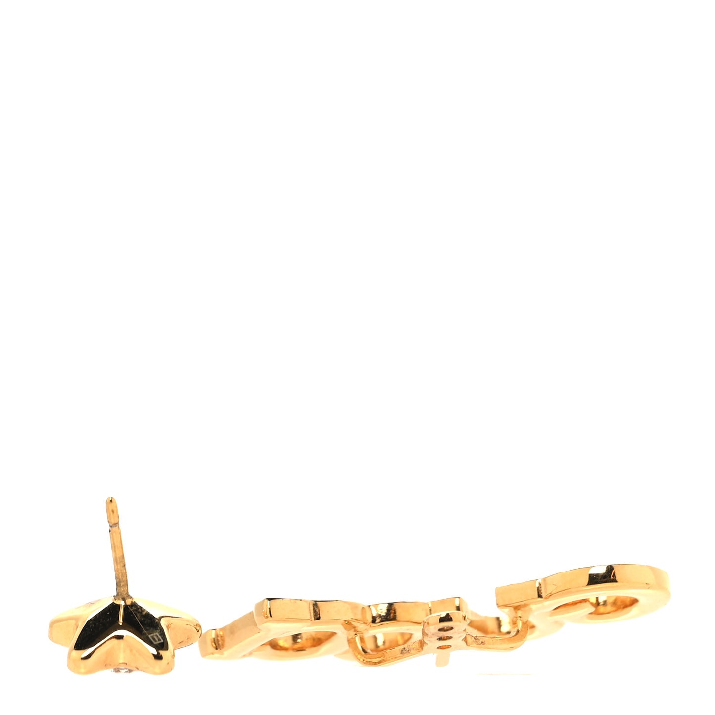 Crystal Star Logo Single Earring Gold