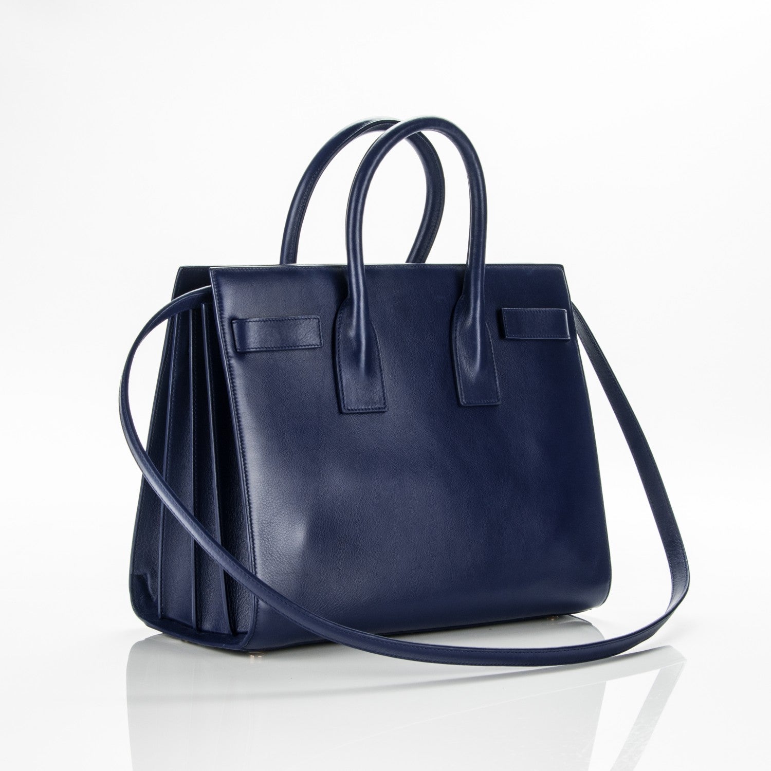 Saint Laurent Calfskin Small Sac De Jour New Marine 3 of 7