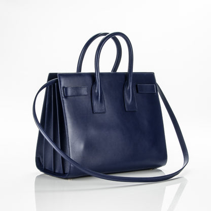Saint Laurent Calfskin Small Sac De Jour New Marine 3 of 7