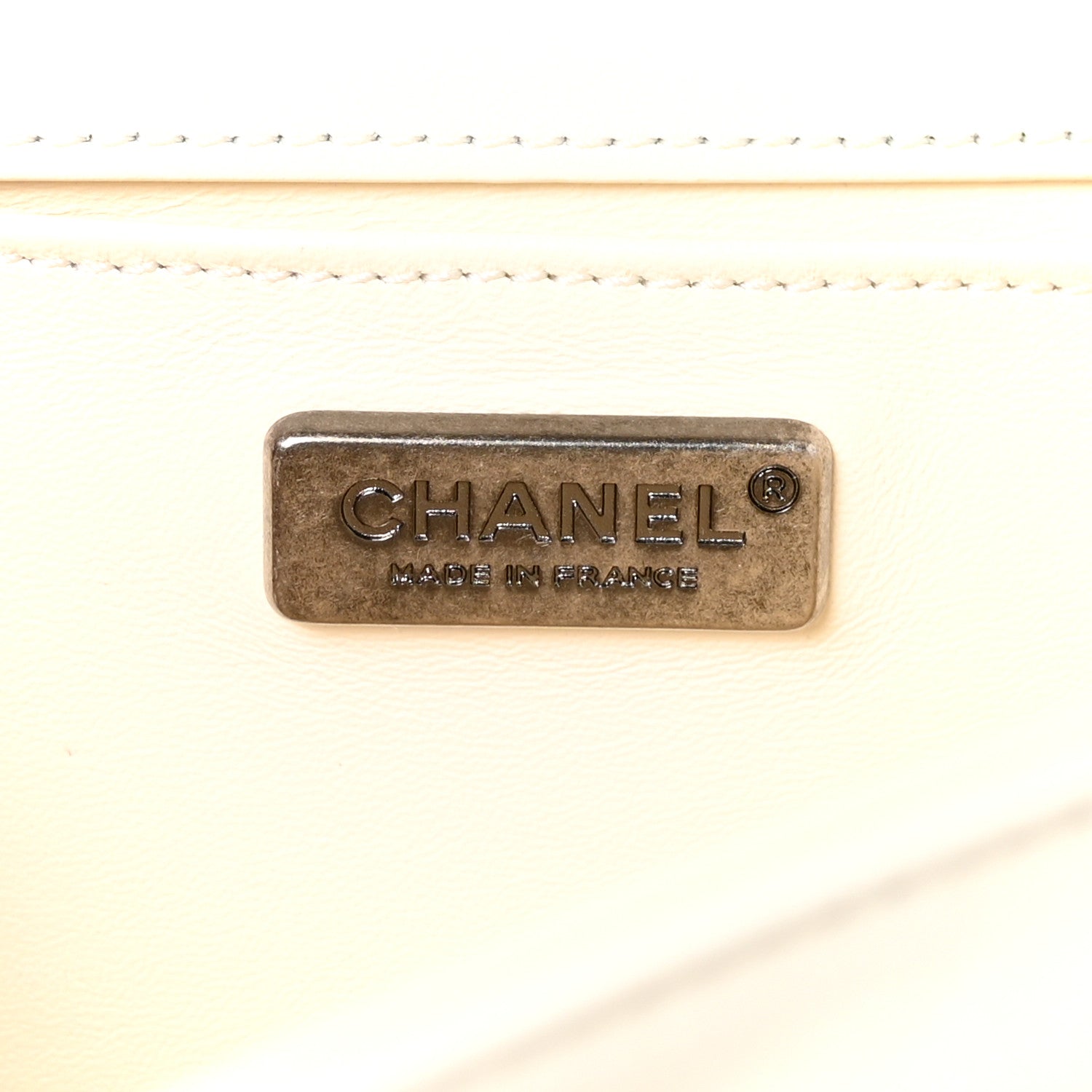 Chanel Fur Calfskin Medium Boy Flap White Silver 6 of 10