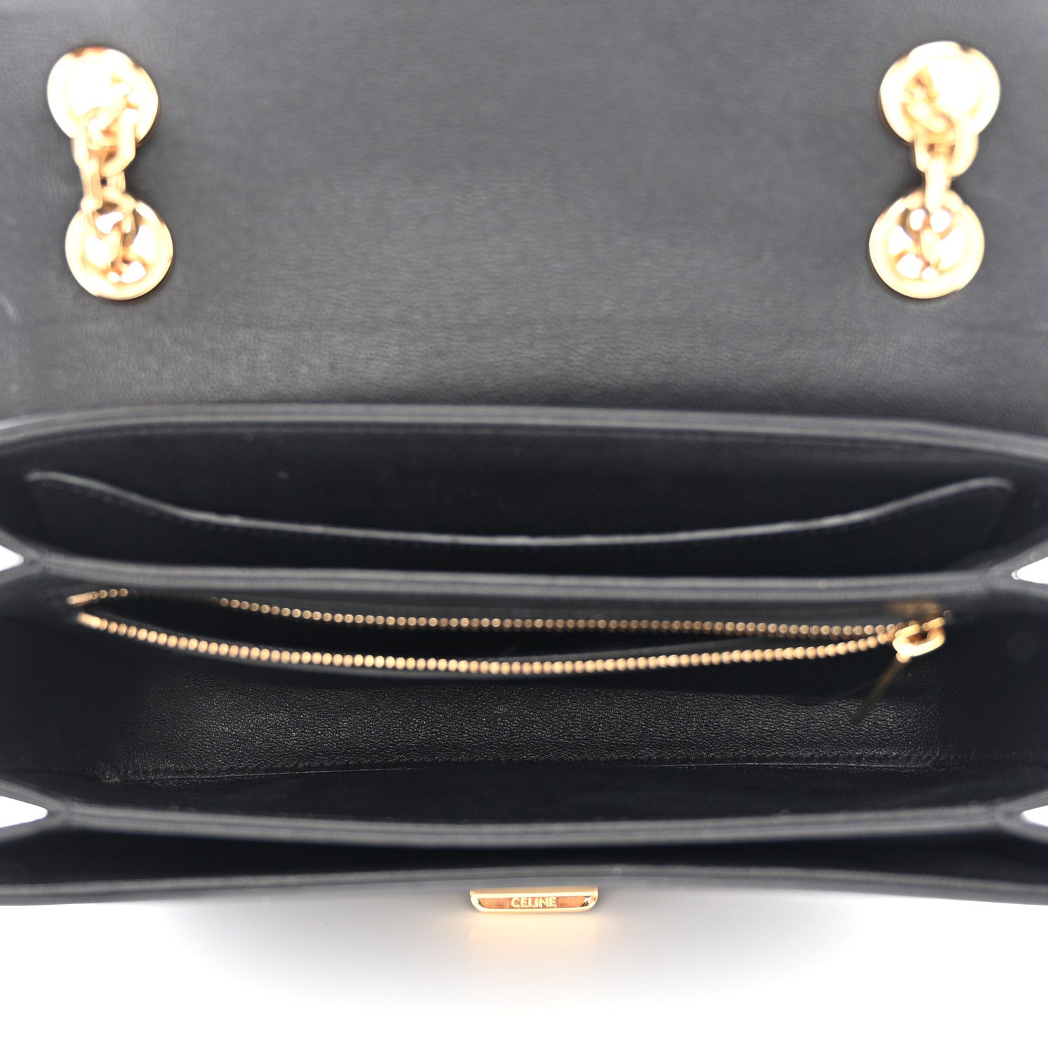 Celine Shiny Calfskin Medium C Bag Black 5 of 12