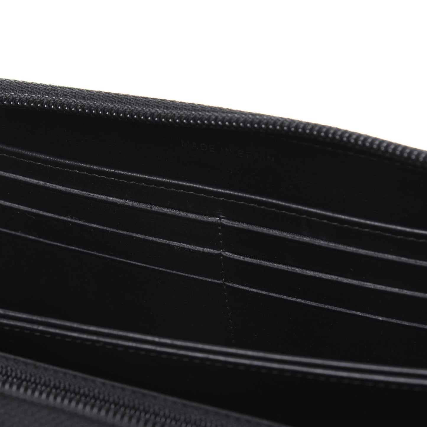 Caviar Quilted Boy Long Zip Around Wallet Black